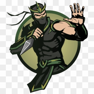 Ninja Man Kunai - Shadow Fight 2 Ninja Green Clipart