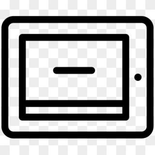 Horizontal Tablet With Line Comments - Icon Clipart