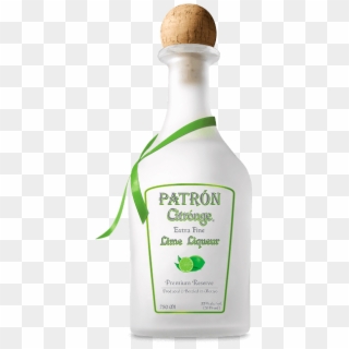 Citrónge Lime Bottle - Patron Citronge Liqueur Clipart