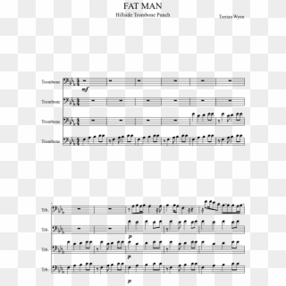 Fat Man Sheet Music Composed By Torrian Wynn 1 Of 3 - Skyrim Theme Trombone Sheet Music Clipart