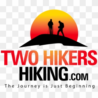 Two Hikers Hiking - Silhouette Clipart