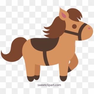 Cute Brown Horse 2 Clip Art Sweet Png - Pink Unicorn Clipart Transparent Png