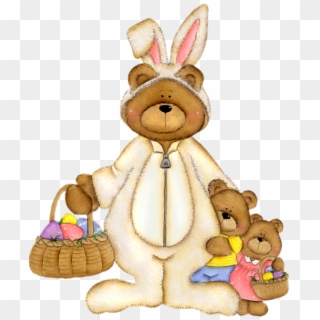 Easter Bear With Basket Png Picture - Easter Bears Transparent Clipart