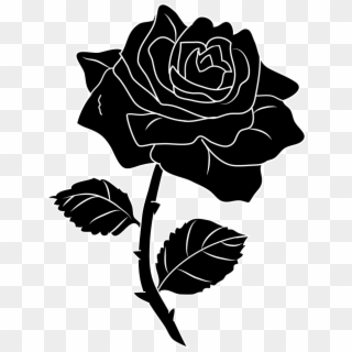 Rose Png Black And White Clipart