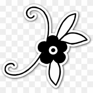 Cute Black Flower Clipart