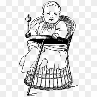 Baby Download Rattle Vintage Illustration - Sitting Clipart