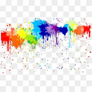 Free Png Colorful Paint Splatters Png Png Image With - Rainbow Paint Splatter Clipart