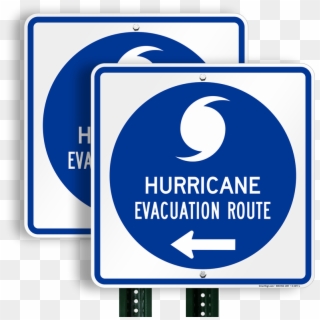Hurricane Evacuation Route Left Arrow Sign Clipart