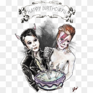 Happy Birthday Elvis Presley And David Bowie By Juanmaggot666 Clipart