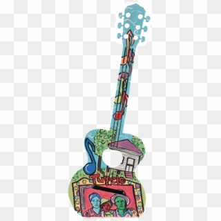 Colorful Metal Guitar At Elvis Presley Birthplace Clipart