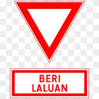 Malaysian Yield Sign - Road Sign In Malaysia Clipart