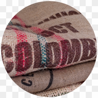 Colombian Coffee Burlap Bag - Circle Clipart