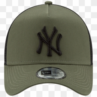 Ny Yankees New Era League Essential Olive Trucker Cap Clipart