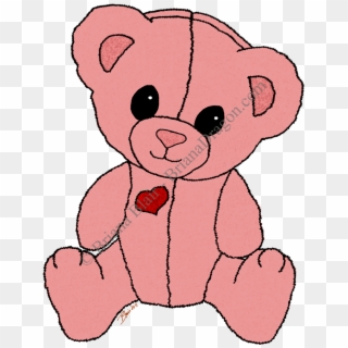 Cute And Happy Pink Teddy Bear By Brianadragon - Teddy Bear Clipart