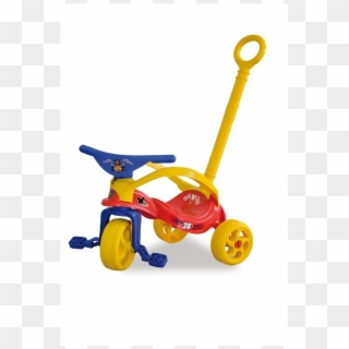 Mickey Tricycle With Pusher And Protection Clipart