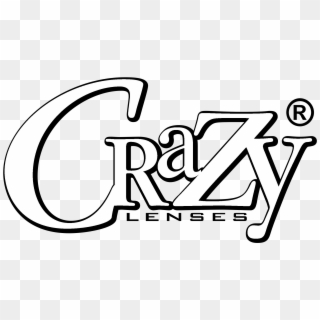 Crazy Lenses Logo Black And White - Crazy Logo Png Clipart