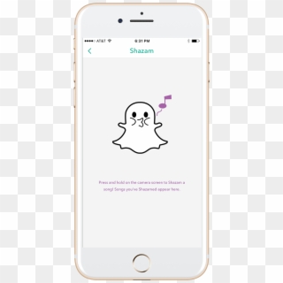 New Snapchat Update Shazam Feature - Iphone Clipart