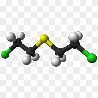 Sulfur Mustard 3d Balls - Mustard Gas Molecule Structure Clipart