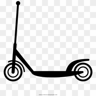 Roller Ausmalbilder - Scooter Clip Art Black And White - Png Download
