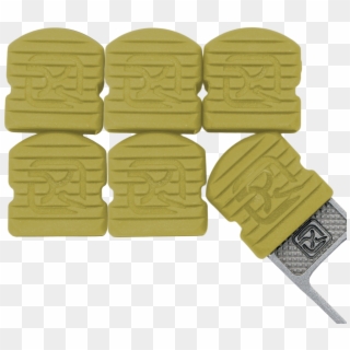 6 Mustard Caps For Use With Phone Cases - Klecker Knives Llc Clipart