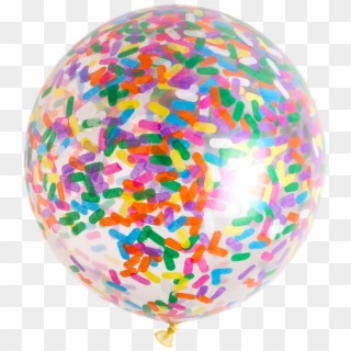 Confetti Balloon Shiny Sprinkles Transparent Png Aesthetic - Balloon Clipart