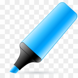 Highlighter Cliparts - Blue Highlighter Clipart Transparent Background - Png Download