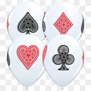 11" Card Suits Casino Latex Balloons Clipart