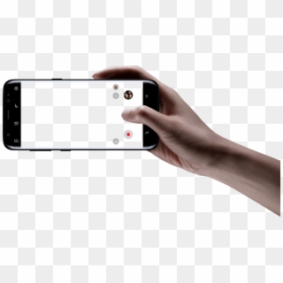 Galaxy S8 In Landscape Mode Being Held By Hand - Galaxy S8 Hand Png Clipart