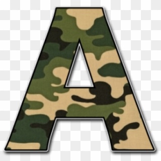 Camo Clipart Camouflage - Camouflage Letters Clip Art - Png Download