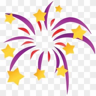 Free Of A Starry Firework - Cartoon Images Of Fireworks Clipart