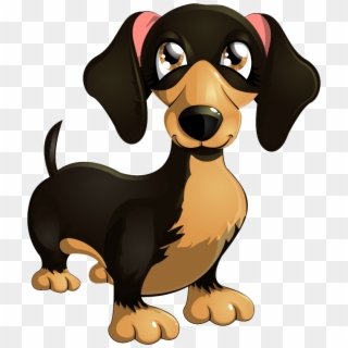 Cães & Gatos - Dachshund Cartoon Clipart