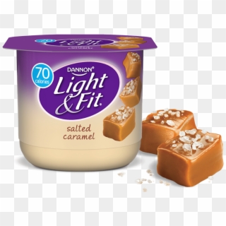 Salted Caramel Nonfat Yogurt - Light And Fit Yogurt Strawberry Banana Clipart