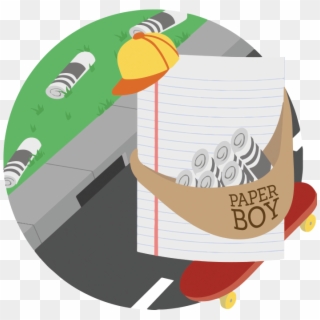 Paper Boy- Capture 10 Rock Paper Scissors Munzees - Illustration Clipart