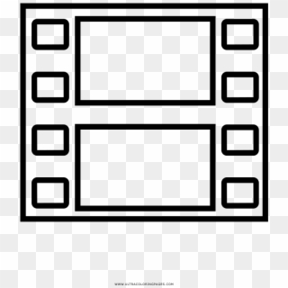 Film Strip Coloring Page - Circle Clipart