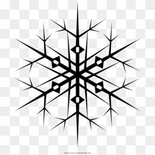 Copo De Nieve Página Para Colorear - Snowflake Clipart