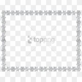 Free Png Snowflake Frame Transparent Png Image With - Snowflakes Frame Png Clipart