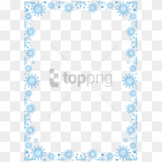 Free Png Download Snowflake Frame Transparent Png Images - Page Border Winter Clipart