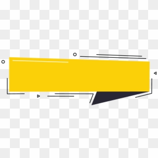 Yellow Banner With Black Down Right Abstract Around Clipart