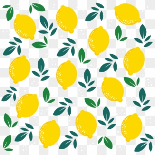 Yellow Transprent Png Free - Background Lemon Pattern Png Clipart