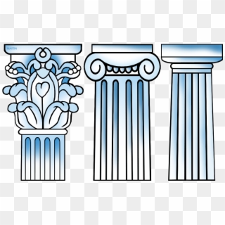 Greek Columns Drawing Clipart Ancient Greece Classical - Png Download