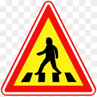 Korean Traffic Sign - Symbol Of Pedestrian Crossing Clipart