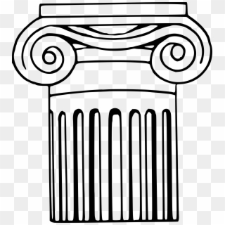 Columns Clipart Black And White - Ionic Column Clipart - Png Download