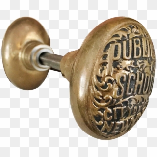 Antique New York Public Schools Doorknob Set - Antique Clipart