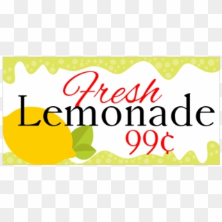 Fresh Lemonade 99 Cents Vinyl Banner - Graphic Design Clipart