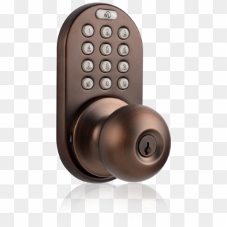 Keyless Entry Knob Door Lock With Rf Remote Control Clipart