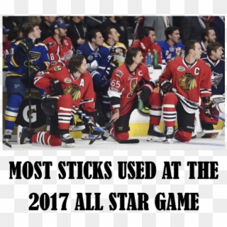 Nhl Player's Sticks At All-star Game Clipart