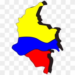 Flag Of Colombia Map Cartoon Symbol - Colombia Clipart - Png Download