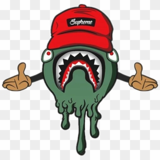 #supremestickerremix #bapeshark #bape #supreme - Supreme Bape Shark Logo Clipart