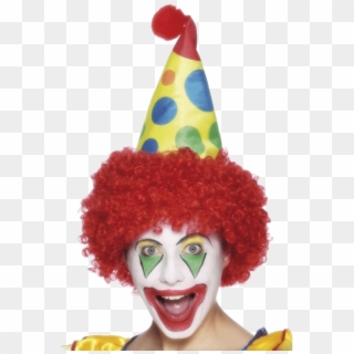 Clown Hat With Wig - Clown Hat Clipart