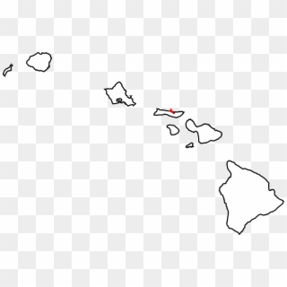 Map Of Hawaii Highlighting Kalawao County - Map Of Hawaii Black And White Clipart